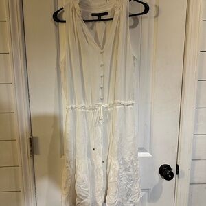 White House Black Market White Midi Dress